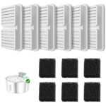 PawPoll Katzenbrunnen Filter Set – 12er Pack Kohle- & Schaumstofffilter für 3.2L Brunnen