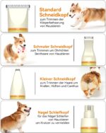Unibono Hundeschermaschine YP-7116 – Wiederaufladbar mit 7000RPM Motor & 4 Schneidköpfen – Bild 2