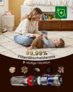 TVTAU Akku Staubsauger 650W 55KPa – Kabelloses Handstaubsauger-System mit Anti-Tangle-Bürste – Bild 3