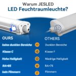 JESLED 150cm LED Feuchtraumleuchte 38W 6500lm – IP65 Nassraumleuchte 6er Set – Bild 4
