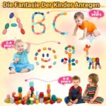 RunHero 39er Stapelsteine Holz – Montessori Balancierspielzeug für Kinder ab 3 Jahren – Bild 3