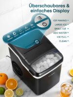 FOHERE 14kg Eiswürfelmaschine – Kompakt mit Selbstreinigung & 2 Eisgrößen – Bild 6