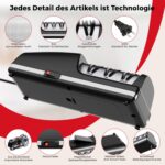 Shuniu Elektrischer Messerschärfer mit Diamant-Schleifmitteln – Professionelle Schärfe für Küchenmesser – Bild 7