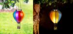 Northpoint LED Solar Laterne Heissluftballon XL – 58 cm Gartendeko mit Regenbogen-Lichtspiel – Bild 5