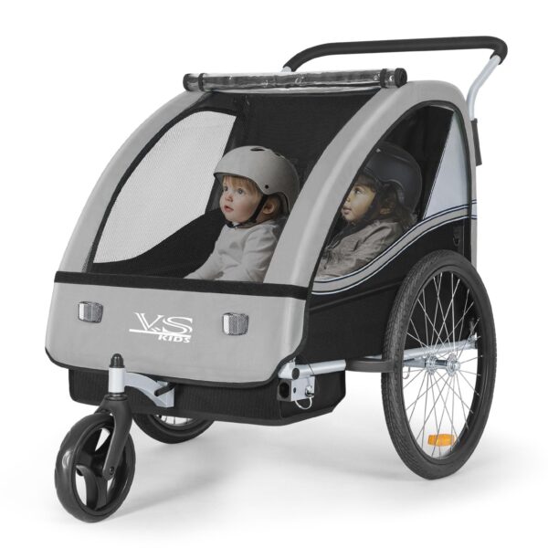 Tiggo VS 2-in-1 Kinderfahrradanhänger & Kinderwagen – für 1–2 Kinder bis 40 kg
