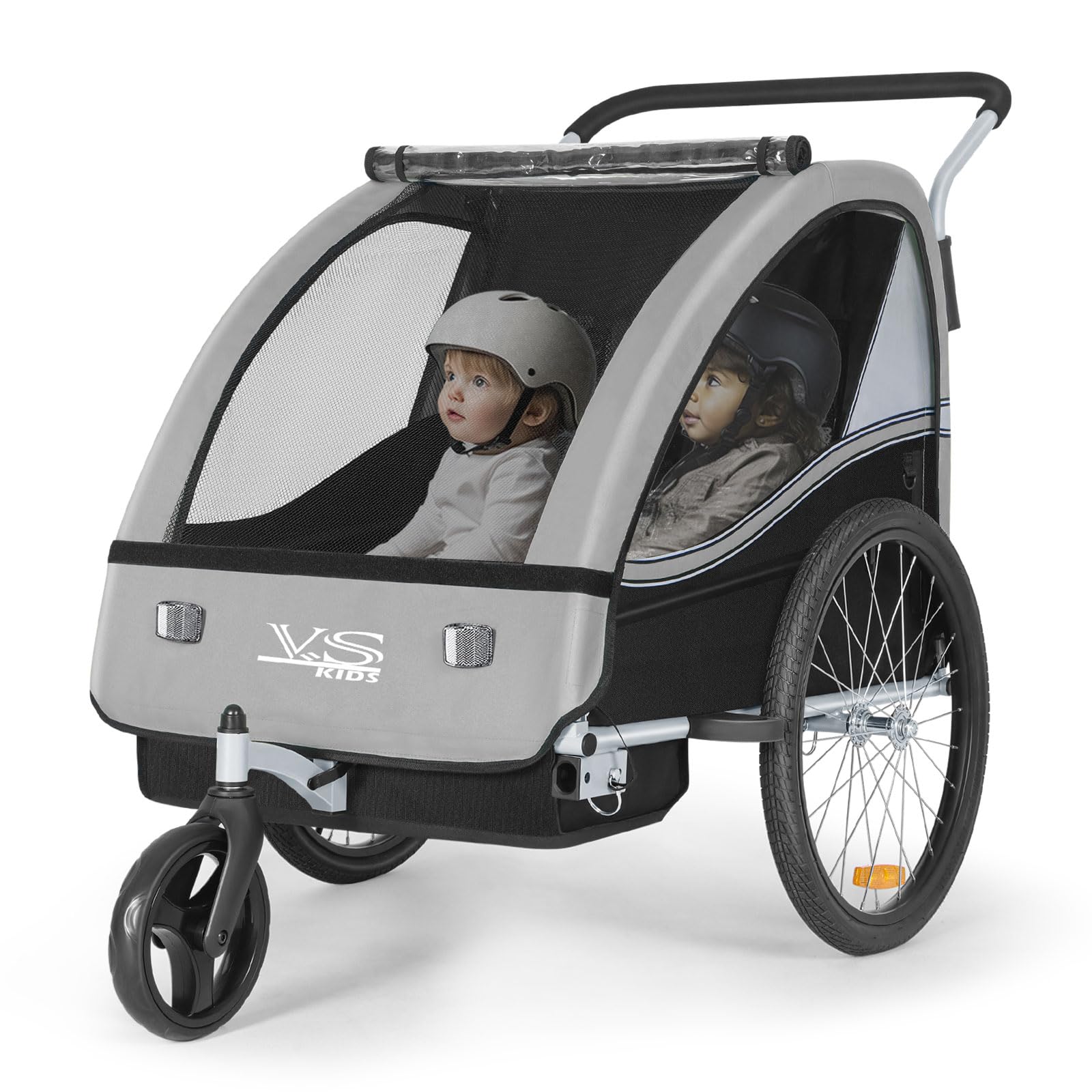 Tiggo VS 2-in-1 Kinderfahrradanhänger & Kinderwagen – für 1–2 Kinder bis 40 kg