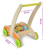 Eichhorn Spiel- und Lauflernwagen mit 35 Bausteinen – Holzspielzeug für erste Schritte – Bild 2