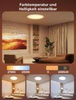 Govee RGBIC Deckenleuchte 24W Ø30cm – Smart LED Deckenlampe mit 16M Farben für Wohnzimmer – Bild 6
