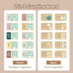 TOP BRIGHT Montessori Mathe-Lernspielzeug ab 3 Jahren – 2-in-1 Zählbrett & Zahlenübungen – Bild 7