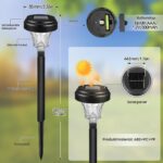 Akynite 8er Set Solar-Gartenleuchten RGB Farbwechsel & Warmweiss – IP65 Wegeleuchten – Bild 7