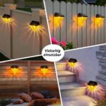 AGOTD Solar-Wandleuchten 4er Set – IP55 Gartenbeleuchtung mit Diamant-Design & Amber-Licht – Bild 6
