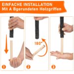 Herrselsam Gartenfackeln 10er Set – 45 Min. Brenndauer mit Wachstropfenschutz & langem Griff – Bild 6