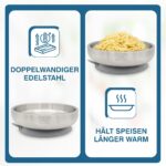 Rilli Edelstahl Babyteller mit Saugnapf – Thermoisoliert & spülmaschinenfest für BLW – Bild 5