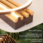 GBLY LED Deckenleuchte 38cm Holz – 24W Warmweiss 3000K für Wohnzimmer & Schlafzimmer – Bild 10