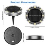 Peasur Solar Bodenleuchten 6er-Set Warmweiß – Automatische Gartenbeleuchtung für Außen – Bild 5