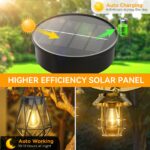 BUCASA 8cm Solarleuchten Ersatzteil mit LED – Ersatzdeckel für Gartenleuchten – Bild 5
