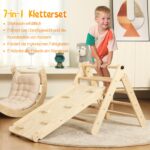 Khlerox 7-in-1 Montessori Kletterdreieck mit Rutsche & Kletterbogen – Holz Spielgerät ab 1–3 Jahre – Bild 7
