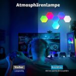 OurLeeme Hexagon LED Panel 12er Set RGB – Gaming Wandleuchte mit App & Fernbedienung – Bild 5