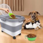 Wuciray Faltbare Hundefutter Aufbewahrungsbox mit Rollen – 7–10 kg Kapazität – Bild 5