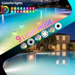 4er Set idyl light Poolbeleuchtung mit Fernbedienung – IP68 Unterwasserlicht wiederaufladbar – Bild 5