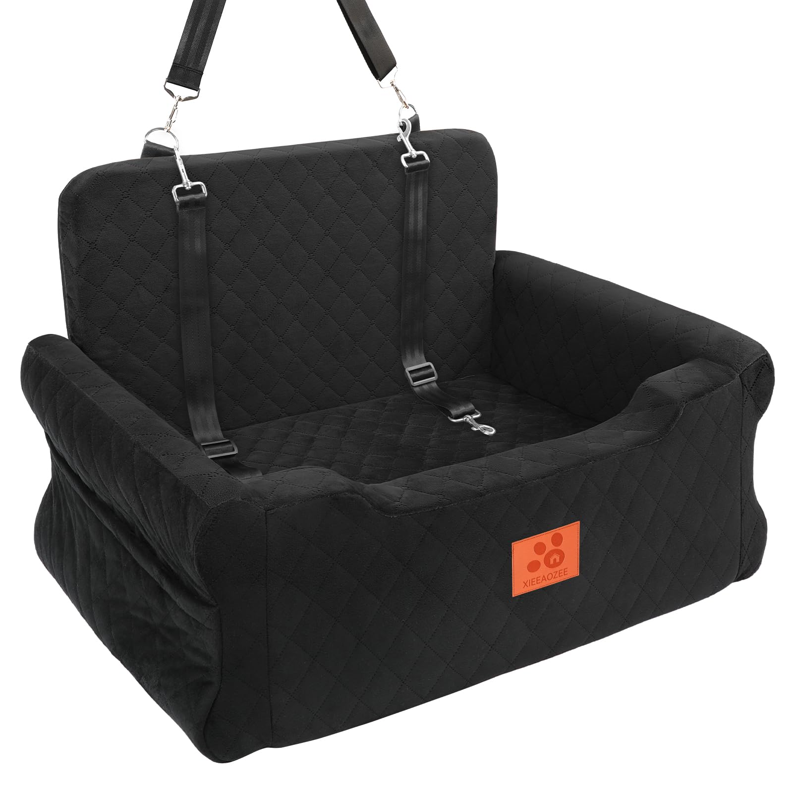 GL GLENSLAVE Autohundesitz bis 25 kg – Memory-Schaum Hundeautositz mit Sicherheitsleinen