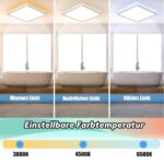 Wholede LED Deckenleuchte 29cm – Dimmbar mit Fernbedienung & 3 Farbtemperaturen – Bild 3