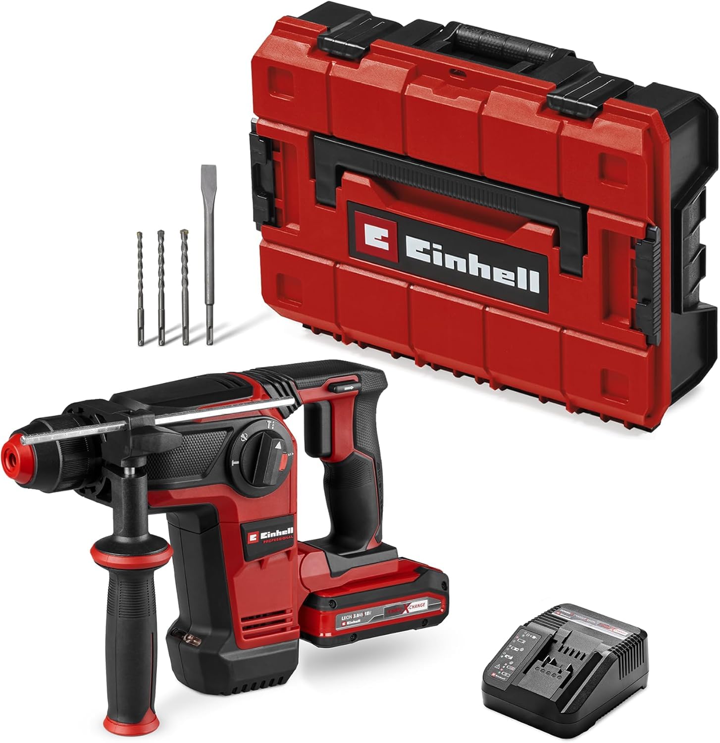 Einhell TP-HD 18/28 Li BL Akku-Bohrhammer – 18 V Brushless mit 4 Funktionen & SDS-plus