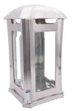 Grablaterne Anosta 24 cm Edelstahl mit Facettenglas – Wetterfest & Modern