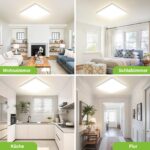 Bzavor LED Deckenleuchte 11W 2600lm quadratisch – Energieeffizient IP54 für Küche & Bad – Bild 7