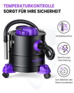 VANPORE Aschesauger 20L mit 1200W – Kraftvoller Kaminstaubsauger für Kamin & Grill – Bild 4