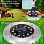 GREPRO Solar Bodenleuchten 8er Set mit 12 LED – IP65 Gartenleuchten für Aussen – Bild 6