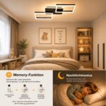 ZMH LED Deckenleuchte 54cm dimmbar 48W – Moderne Wohnzimmerlampe mit Fernbedienung – Bild 4