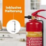 Smartwares 2L Schaumfeuerlöscher – Brandklasse A & B mit Wandhalterung – FEX-15226 – Bild 6