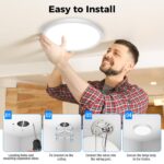 Peasur LED Deckenleuchte 24W Rund – Ultradünn mit 5 Farbtemperaturen für Bad & Wohnraum – Bild 7