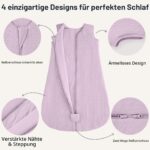 Unnivoll Babyschlafsack 67 cm 2.5 Tog – Winterschlafsack für Neugeborene 0-6 Monate – Bild 3