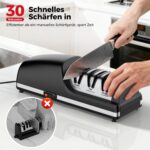 Shuniu Elektrischer Messerschärfer mit Diamant-Schleifmitteln – Professionelle Schärfe für Küchenmesser – Bild 2