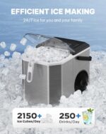 Silonn Mini Eiswürfelmaschine – 12 kg/Tag, tragbar mit Selbstreinigung – Bild 2