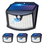 Giliwosy 4er Set Solarleuchten mit Bewegungsmelder – IP65 LED Wandleuchte für Aussen
