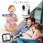 HelloBaby Babyphone mit Kamera ohne WLAN – 3,2" Display, 320° Schwenk, Nachtsicht, 305m Reichweite – Bild 4