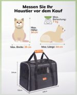 morpilot Katzentransportbox 44x31x34cm – Tragbare Transporttasche für Katzen bis 7kg – Bild 6