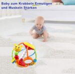 HOLA Motorikball ab 3 Monaten – Greifball mit Rassel für Sinnesentwicklung – Bild 5