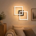 ZMH LED Deckenleuchte 47cm Schwarz – 24W Warmweiss für Wohnzimmer, Küche & Schlafzimmer – Bild 8