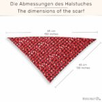 MONKIMAU Hundehalstuch Weihnachten Weiss – Baumwoll-Dreieckstuch für grosse Hunde – Bild 4