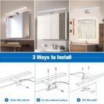 NIORSUN LED Spiegelleuchte 60cm 15W – Zweifarbige Temperatur IP44 Wasserdicht für Badezimmer – Bild 5