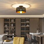 FRIDEKO HOME Deckenlampe Ø30cm Schwarz-Gold – Elegante Deckenleuchte mit E27-Fassung – Bild 5