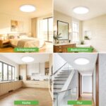 Swoieltr LED Deckenleuchte Ø18cm 15W – 5 Farbtemperaturen & IP44 Wasserfest für Bad & Küche – Bild 7
