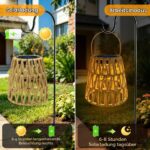 2er Set Bseical Solarlaterne Handgeflochten – IP65 Wasserdicht für Garten & Balkon – Bild 5