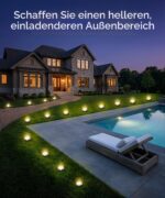 Macchiatto 12er-Set Solar Bodenleuchten – Warmweiß, IP65 wasserdicht für Garten & Wege – Bild 6