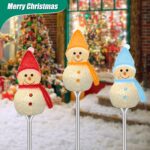 Fohil Solar Schneemann Leuchte 3er Set – LED Weihnachtsdeko für Garten & Terrasse – Bild 4
