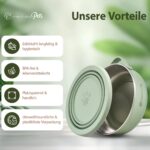 mea:hana Futternapf 900ml mit Silikondeckel – Edelstahl Reisenapf für Hunde & Katzen – Bild 7